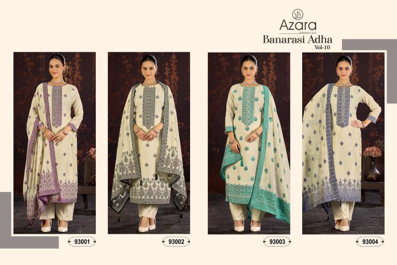 Azara banarashi adah-10 Wholesale dress materials in Delhi